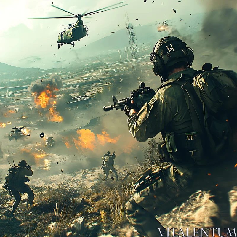 Military Operation in War Zone