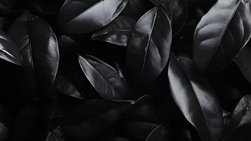 Monochrome Leaves Still Life