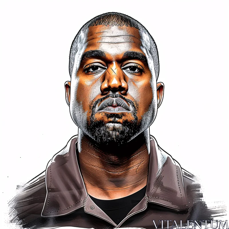 Artistic Illustration of Kanye West