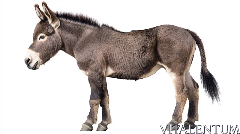 Realistic Donkey Side View