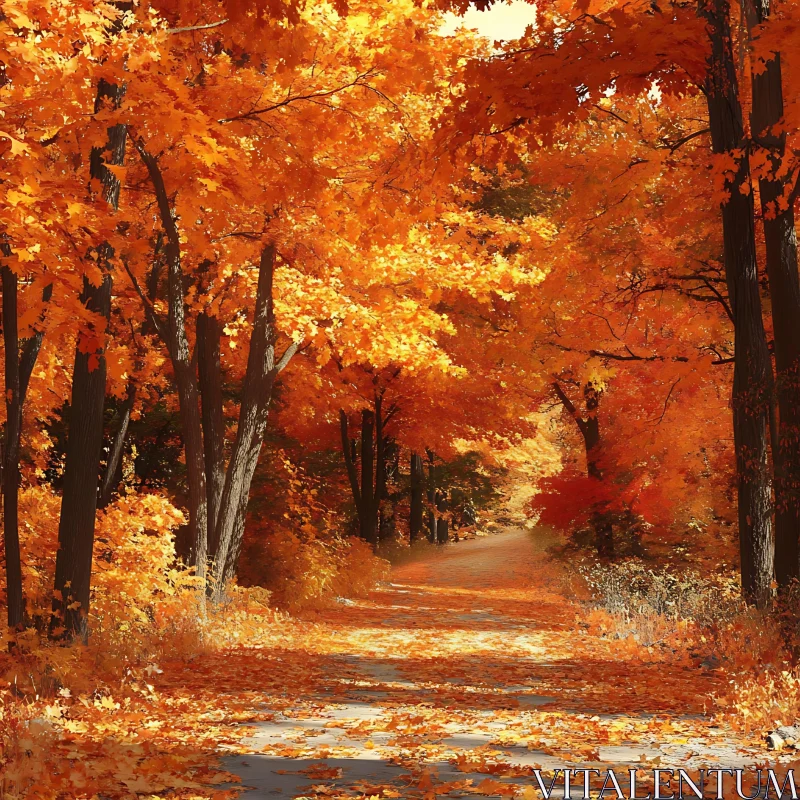 Scenic Autumnal Forest Walkway