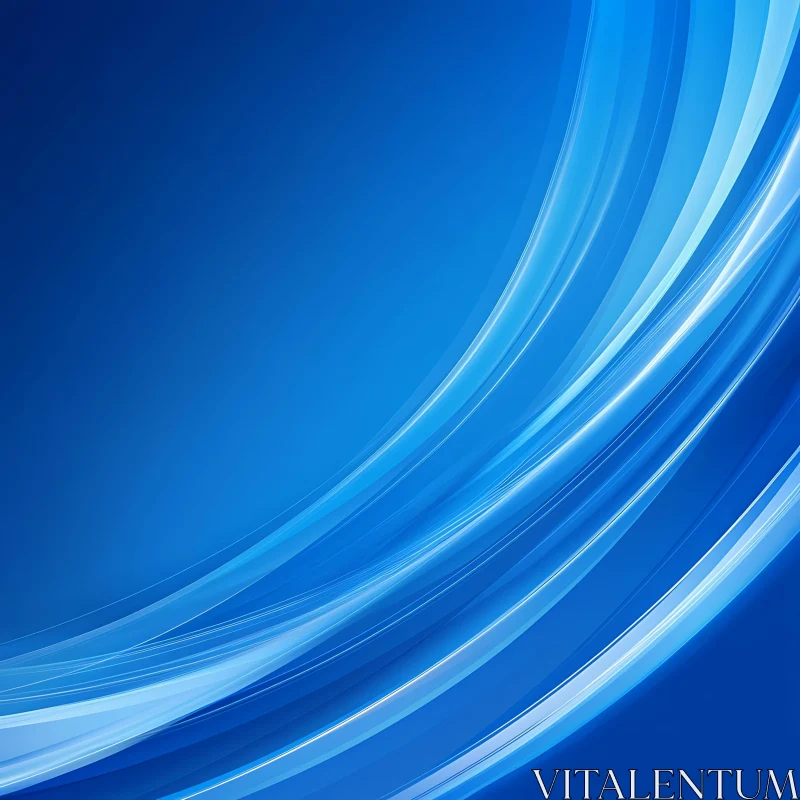 Flowing Blue Lines Abstract