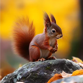 Squirrel Portrait in Autumnal Light