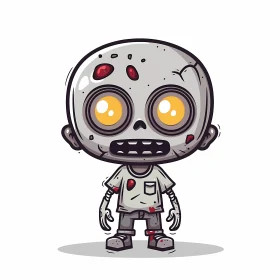 Cartoon Zombie Illustration - Child-like Menace