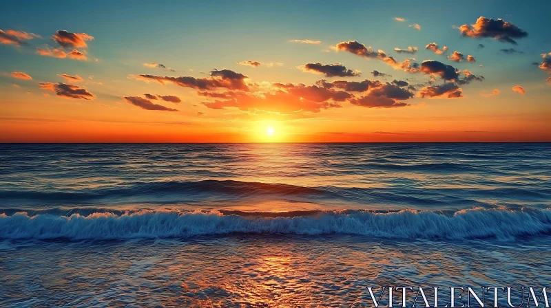 Ocean Sunset Waves