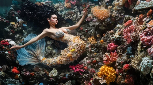 Underwater Fantasy with a Mermaid