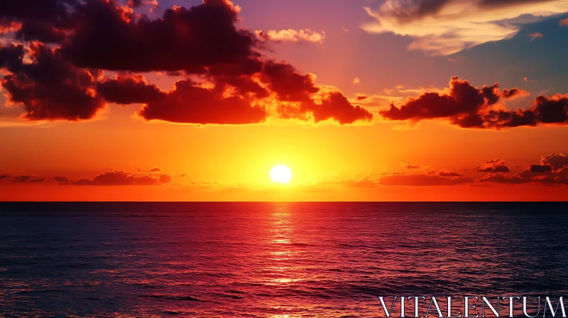 Sunset Over the Sea