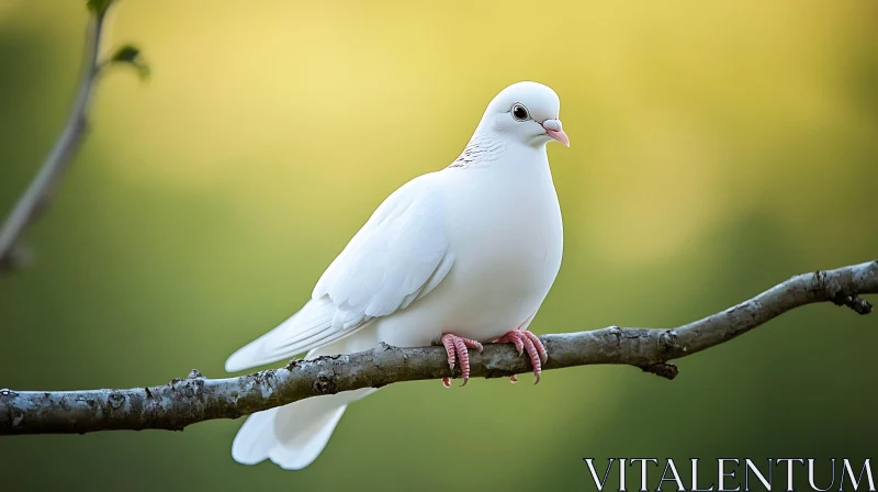 White Dove on a Branch
