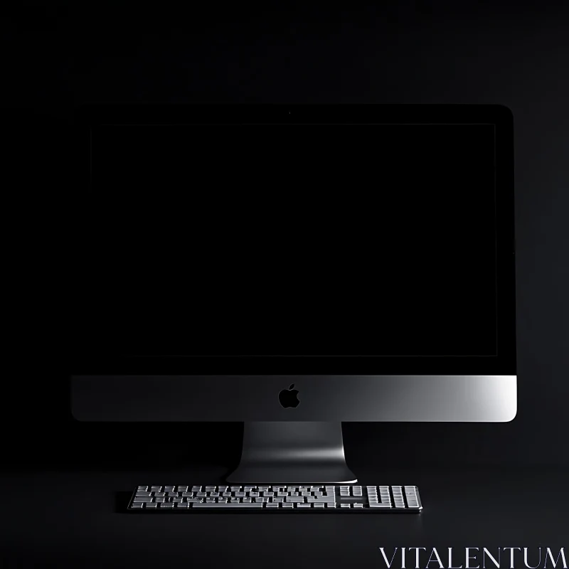 Sleek Desktop Computer with Keyboard