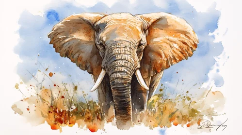 Elephant Watercolor Illustration