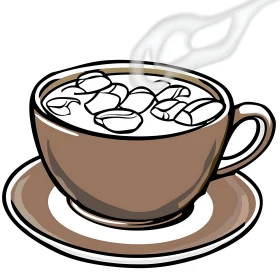 Aromatic Coffee Cup Illustration