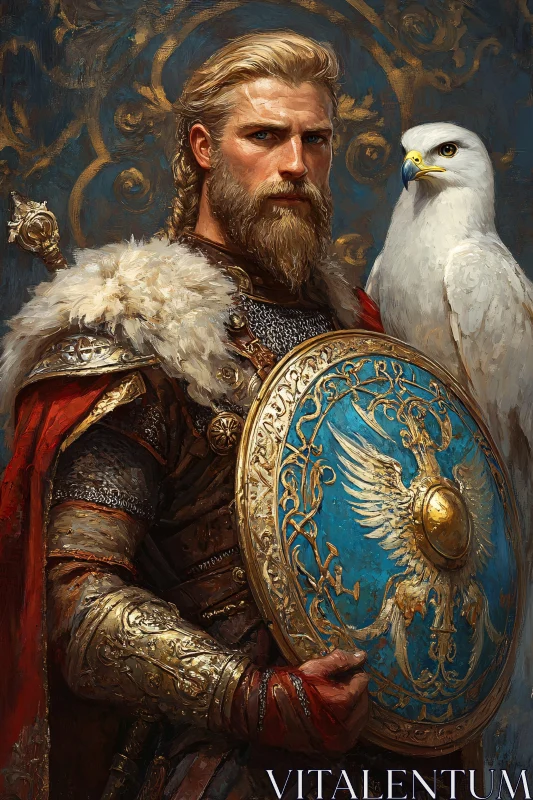 AI ART Man with Eagle and Shield