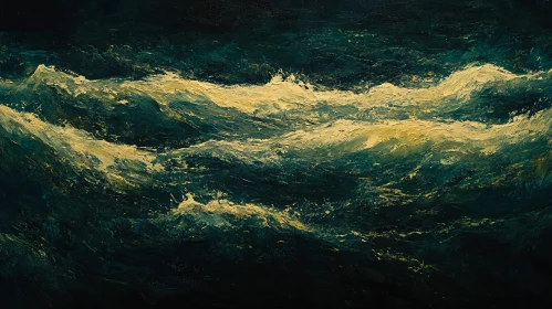 Turbulent Ocean Waters Artwork