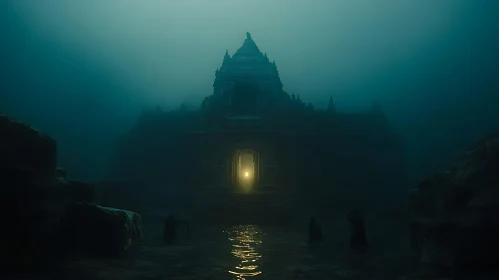 Mystical Temple in the Mist