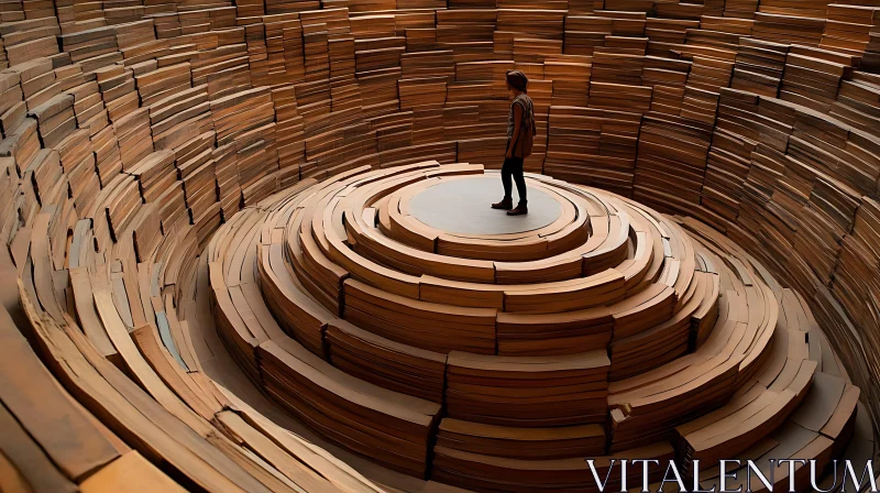 AI ART Terraced Wood Art Installation