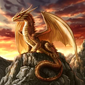 Dragon on Mountain Peak