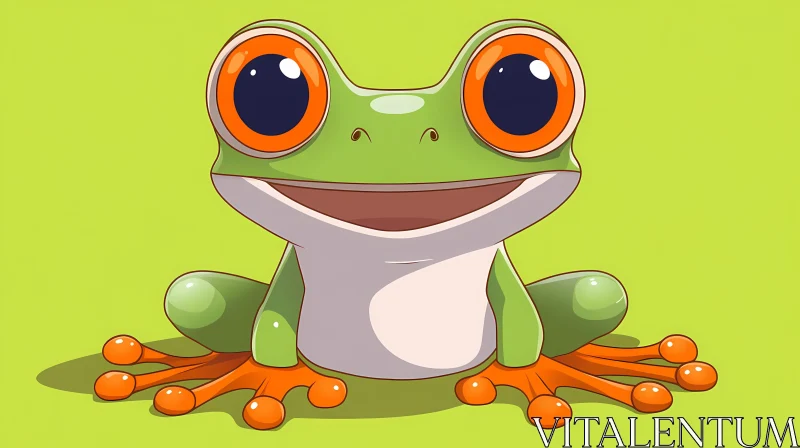 AI ART Cute Frog Art