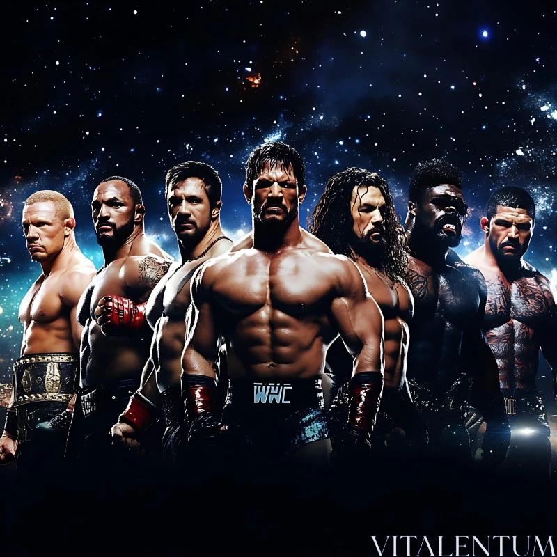 Muscle Men in Space AI Image