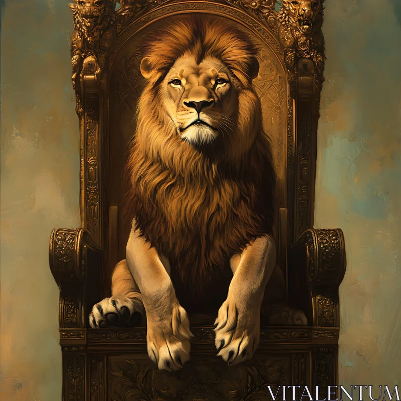 AI ART Regal Lion Portrait