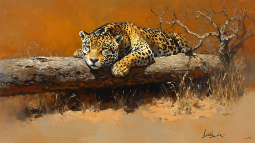 Leopard in the Savannah Wilderness