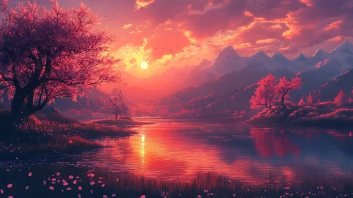 Lake at Sunset