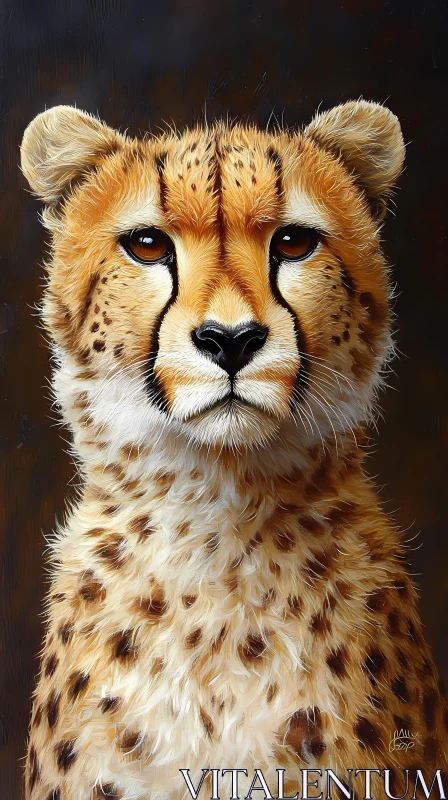 Cheetah Wildlife Painting AI Image