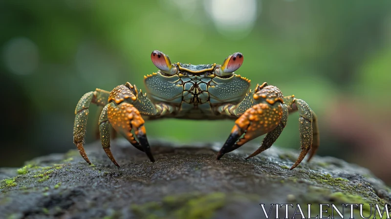 AI ART Vivid Macro Shot of a Crab