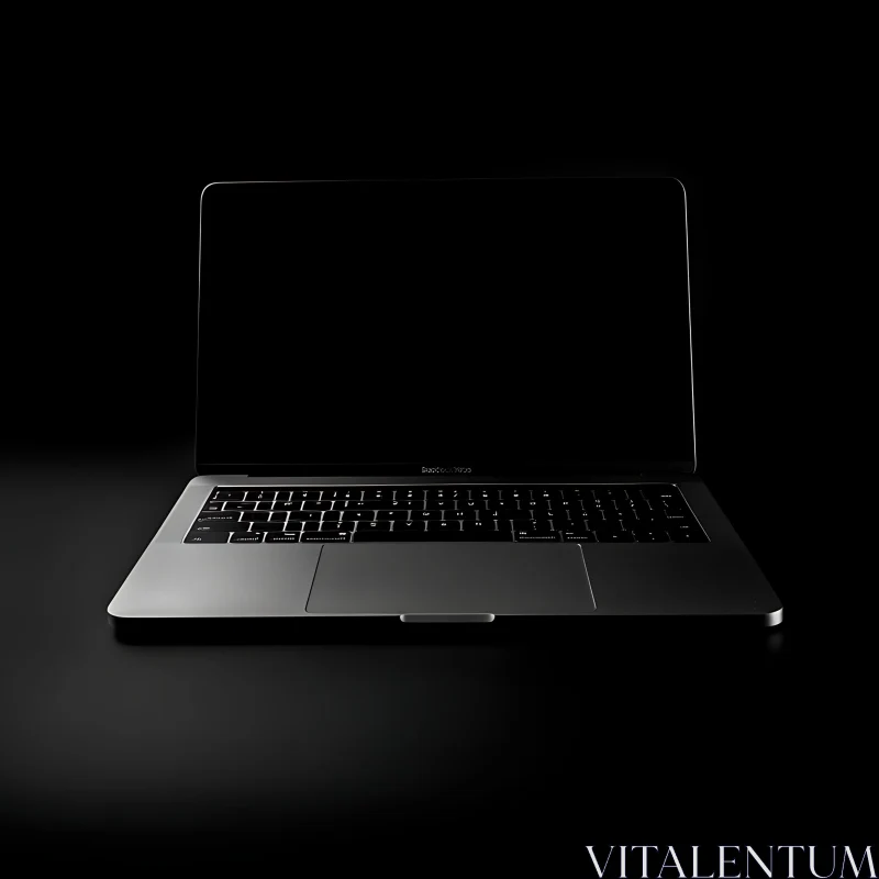 Sophisticated Laptop with Glowing Keyboard AI Image