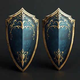 Gilded Protection: Shields of Blue and Gold