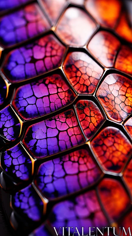 Colorful Snake Skin Cell Phone Cover - Macro Lens Photography Artistry AI Image