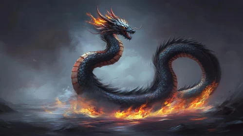 Sea Dragon in Flames