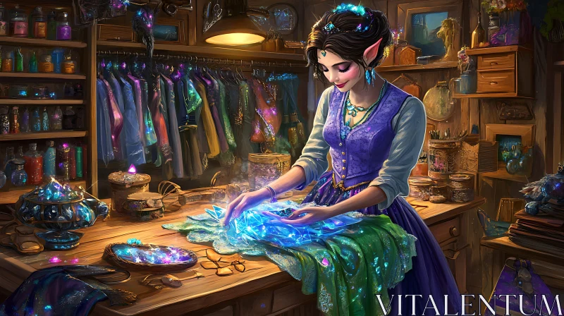 AI ART Magical Elf Fashion Designer