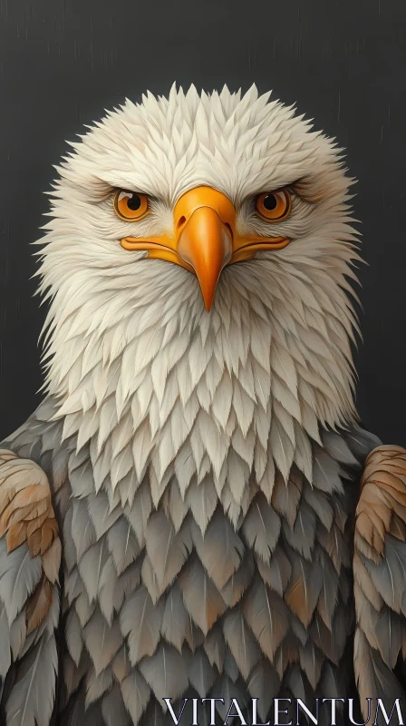 Eagle's Intensive Stare AI Image