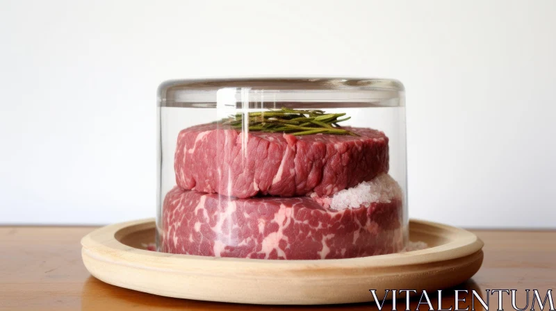 Glassy Translucence: Captivating Beef in a Jar | Artwork AI Image