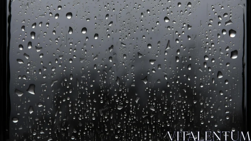 Realistic Rain Pattern on Dark Window - Atmospheric and Detailed AI Image