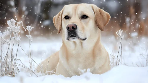 Winter Labrador Portrait