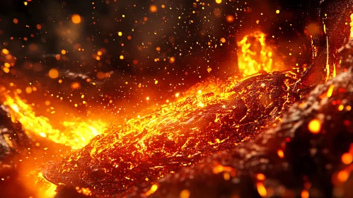 Molten Lava Eruption