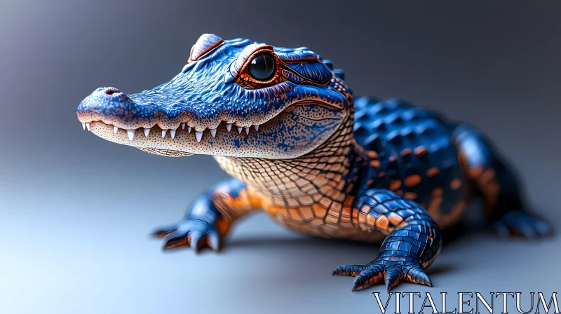 Colorful Alligator Art AI Image