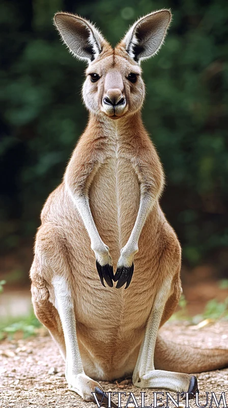 Kangaroo Standing Upright AI Image