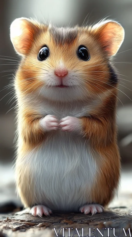 AI ART Charming Close-Up of a Hamster