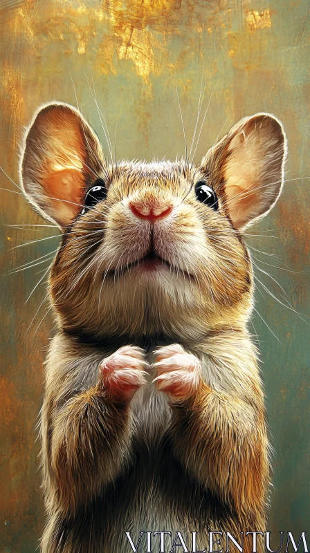 Adorable Rodent Portrait AI Image