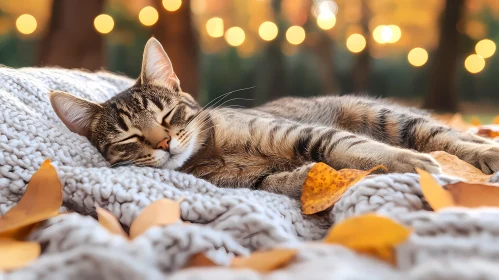 Autumnal Feline Serenity