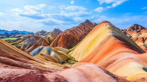 Colorful Mountains of Zhangye Danxia Landscape