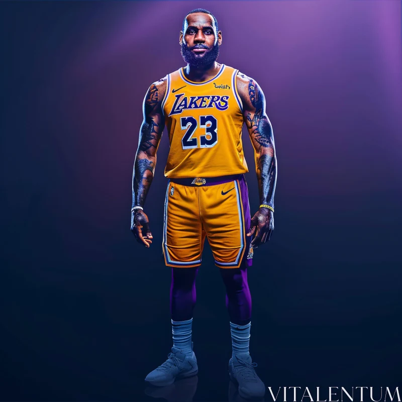 LeBron James as a Los Angeles Laker AI Image