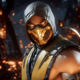 Masked Warrior Portrait