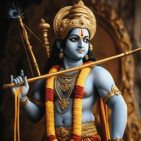 Serene Deity with Bow and Arrow