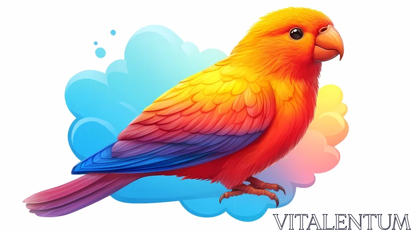 AI ART Vibrant Parrot Artwork