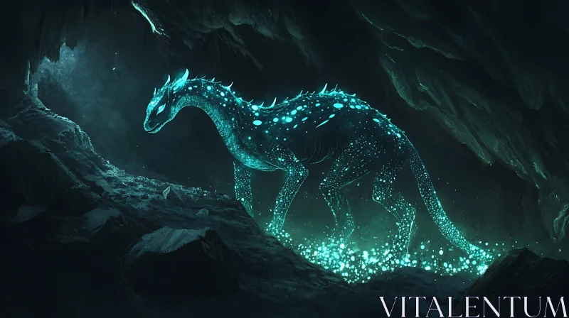 Luminous Beast in the Shadows AI Image