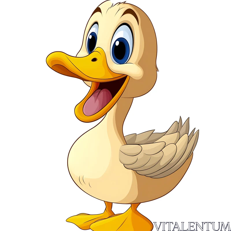 AI ART Delightful Duckling Vector Art