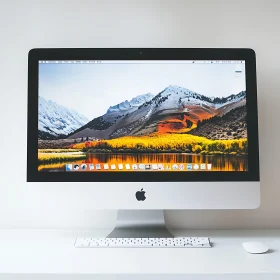 iMac with Beautiful Scenic Display